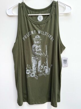 Women’s Smokey the Bear ‘Prevent Wildfires’ Graphic Cotton Tank